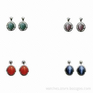 2014 Fashion Silver Stone Earring, OE/ODM Orders Welcomed, Fine Unique Prom Jewelry for Women